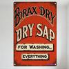 Vintage Borax Dry Metal Tin Sign Rustic Distressed Red Background Old Cleaning Product Advertisement Plaque for Home Bar Cafe Ma