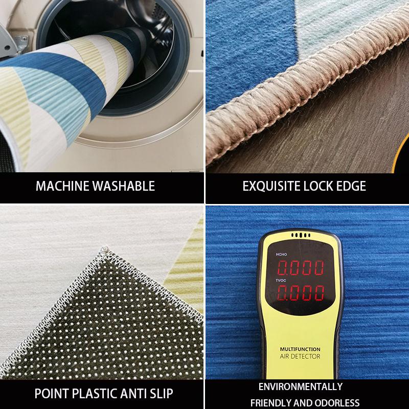 Modern Living Room Colored Long Corridor Carpet Abstract Decoration Home Non-slip Runners Rug Bedroom Bedside Washable Floor Mat
