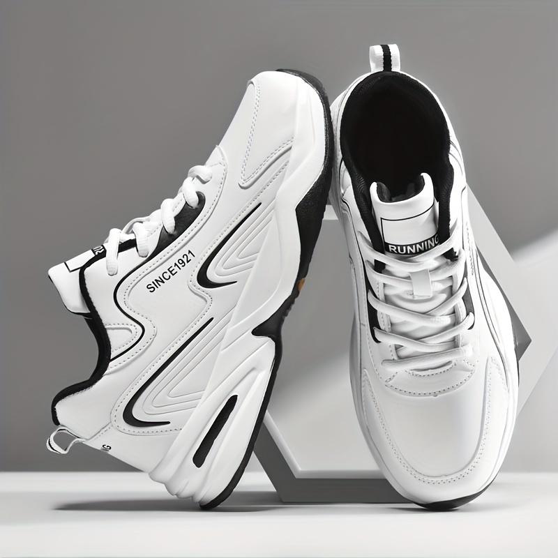 Men's Trendy Cushioned Running Shoes, Comfy Non Slip Lace Up Soft Sole Sneakers For Men's Outdoor Activities, Winter & Autumn