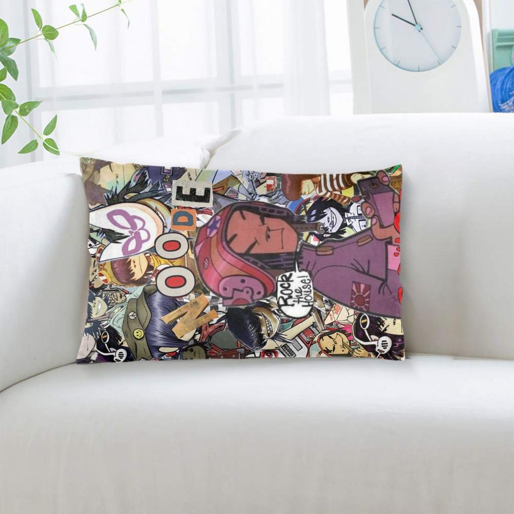 Music Band Gorillaz Rectangle Pillowcase Cushion Cover Decorative Bedroom Bed Home Comfort Throw Pillow