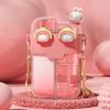 780ML Water Bottle Portable Cartoon Outdoor Sport Water Cup Leakproof with Straw Drinkware for Camping Hiking Running