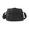 Lizdays Crossbody Shoulder Quilted Women's Bag, Nylon, Water-Repellent (Black)