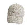 Korean Style Autumn and Winter Lamb Wool Letter Embroidered Baseball Hat for Men and Women Trendy Face-showing Small Warm Plush Duck Cap
