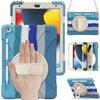 Custom 3-in-1 Protective Tablet Case for iPad 9th 8th 10.2 Inch Shockproof with Wrist Strap and Pencil Holder