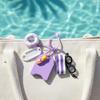 Swimmer Accessory Keychain Charm with Mini Pool Inspired Details, Bag Hanging Accent for Daily Carry and Key Storage