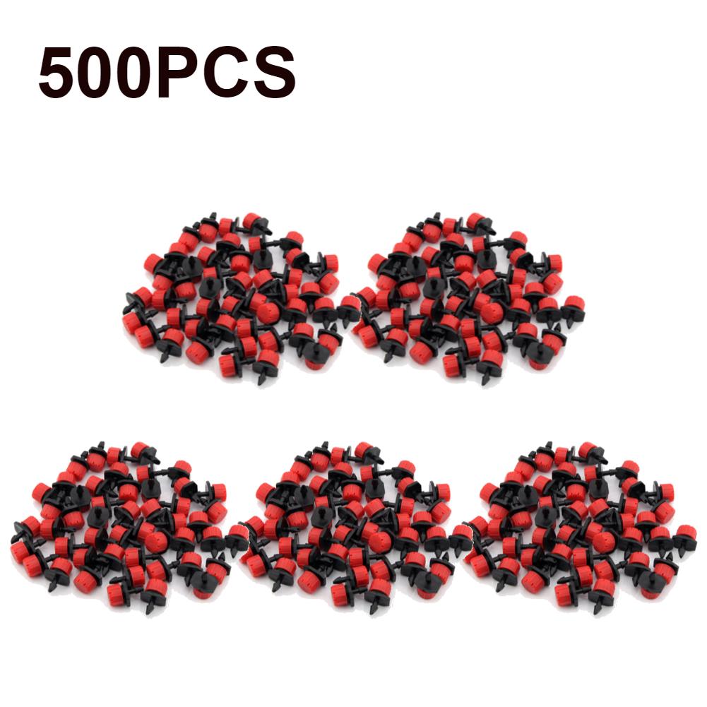 100-500PCS Garden Micro Drip Irrigation Sprinkler Water Dripper Plants Greenhouse Auto Watering System Nozzle Sprayer Sprinkler