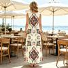Sleeveless Boho Maxi Dress,Lightweight Loose Fit Beach Vacation Dress,Ideal for Poolside Casual,Versatile Stylish Resort Wear