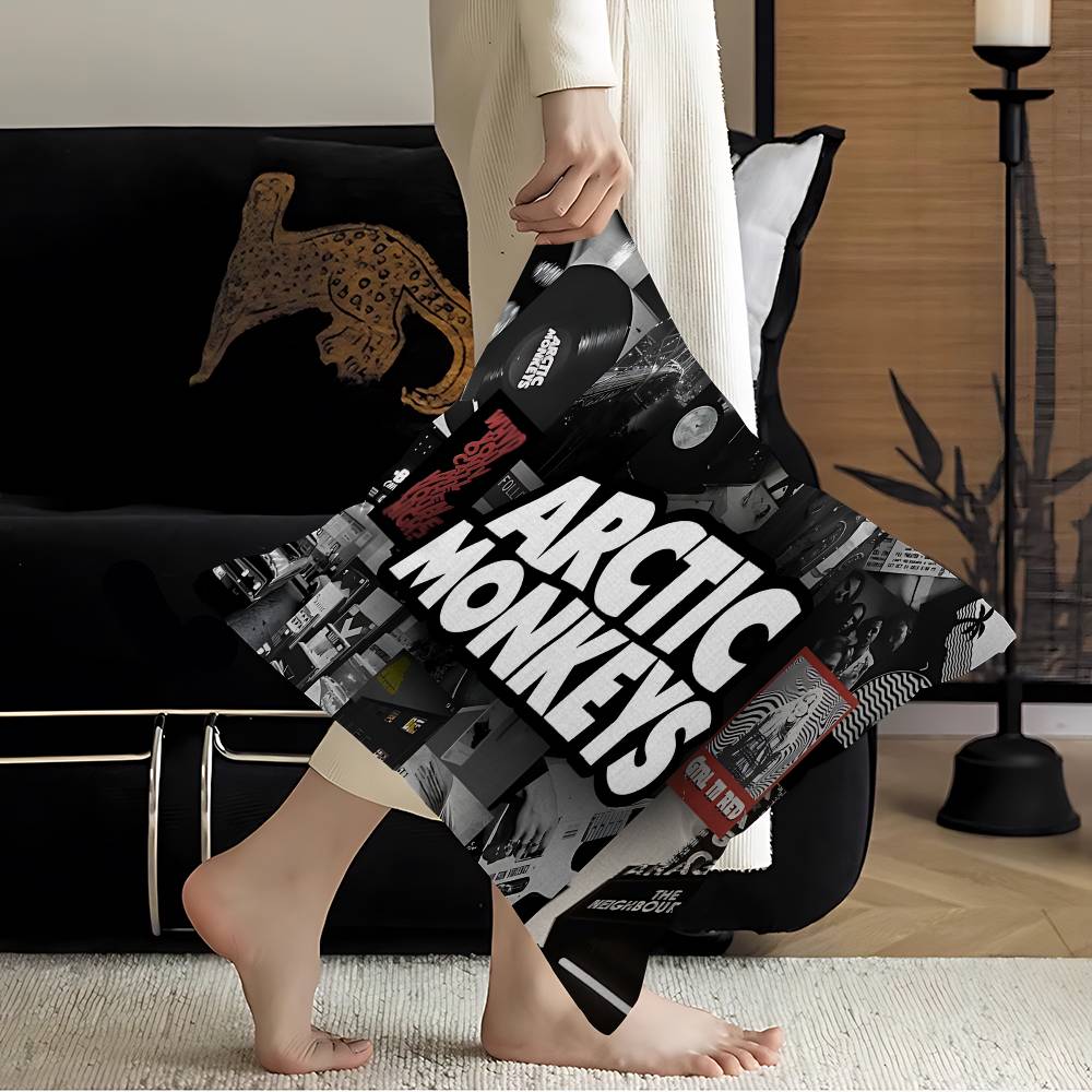 A-Arctic M-Monkeys Rock Band Music Cushion Cover Car Throw Pillow Case For Sofa Car Christmas Gift 40X40Cm 45X45Cm