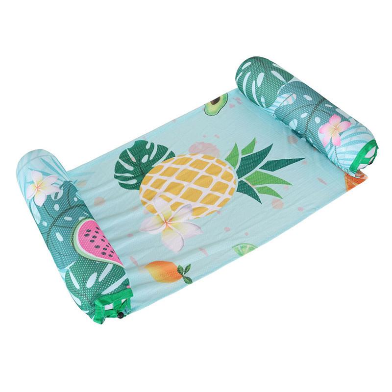 New Design Inflatable Floating Mat With Net And Backrest Eco-friendly Pvc Material Firebird Pattern