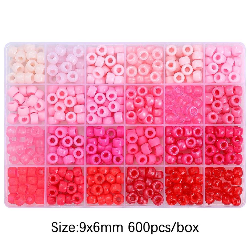 600Pcs Acrylic Beads For DIY Bracelet Necklace Jewelry Making Accessories