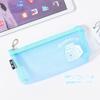 Cartoon Mesh Pencil Bag Large-Capacity Transparent Stationery Bag School Supplies Storage Bag  Kids