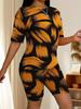 1116 New Casual Loose Fashion High Quality Printed Crew Neck Pullover Short Sleeve Set