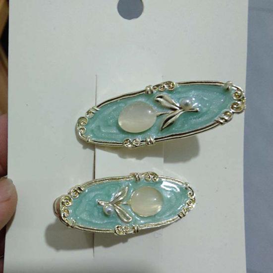 Hairpin Imitation Pearl Decor Enamel Small Hair Organizer Clip Side Bang Hair Pin Decorative Hair Accessories