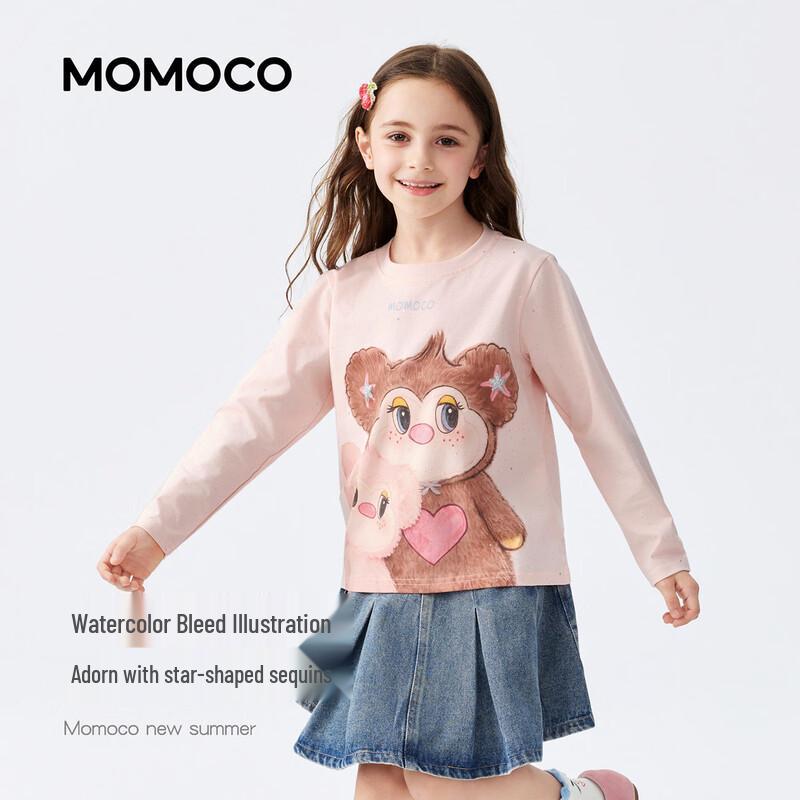 MOMOCO Girls' Original Illustrator Long Sleeve T-Shirt