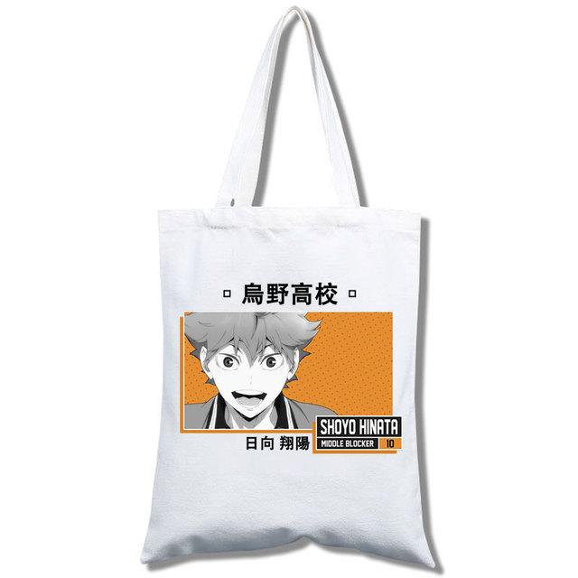 Tee Haikyu Manga Nishinoya Yuu Oikawa Tooru Cartoon Druck Grafik Einkaufstaschen Mädchen Mode Casual Paket Einkaufstasche