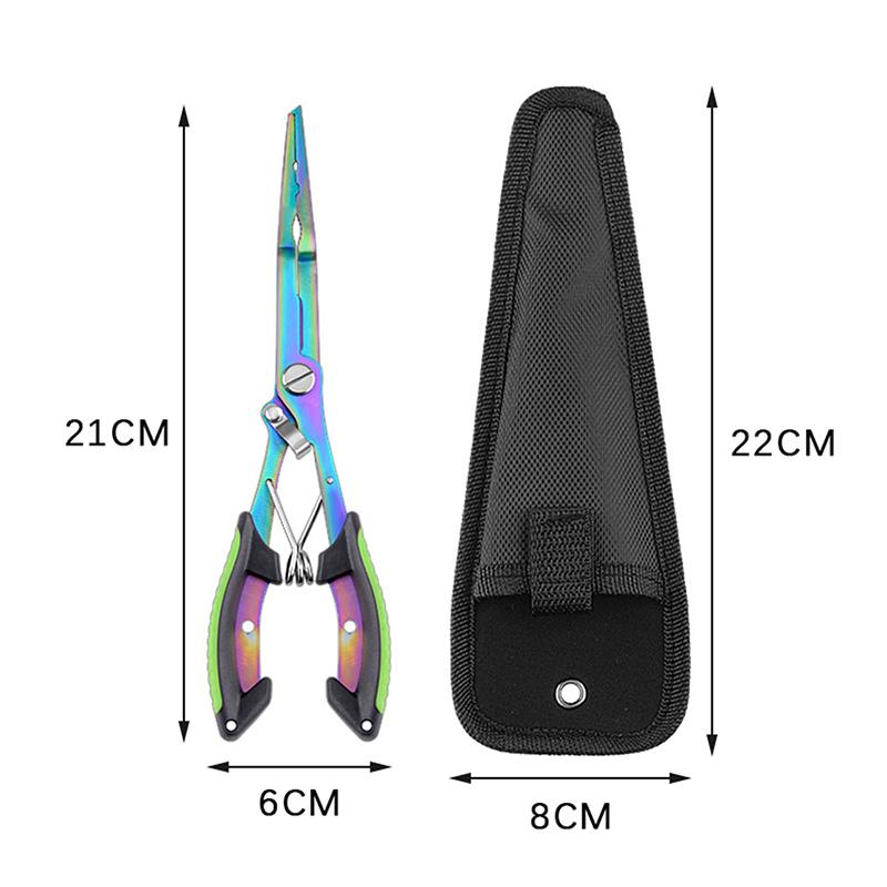 Fish Pliers Ergonomics Anti-Slip High-Strength Multifunctional Cut Fishing Line Fishing Tied Hooks Pliers Angling Equipment