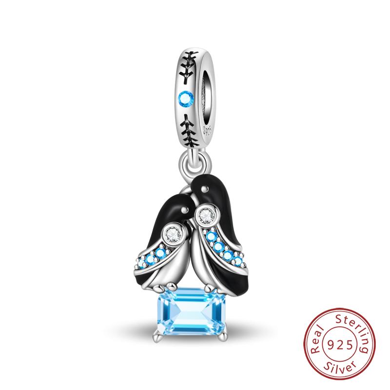 New Winter Charms Bead Copper Snowflake Snowman Penguin Deer Dangle Fit Bangle Bracelet Necklace Diy Jewelry