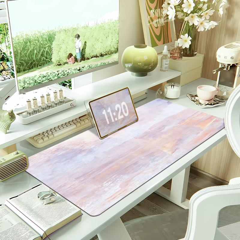 Simple Watercolor Green Gradual Change Mouse Pad Oversized S Computer Desk Table Pad Keyboard Pad