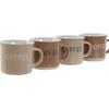 Ensemble de tasses à café - HOME ESPRIT - Marron - Grès - 4 pièces - 180 ml