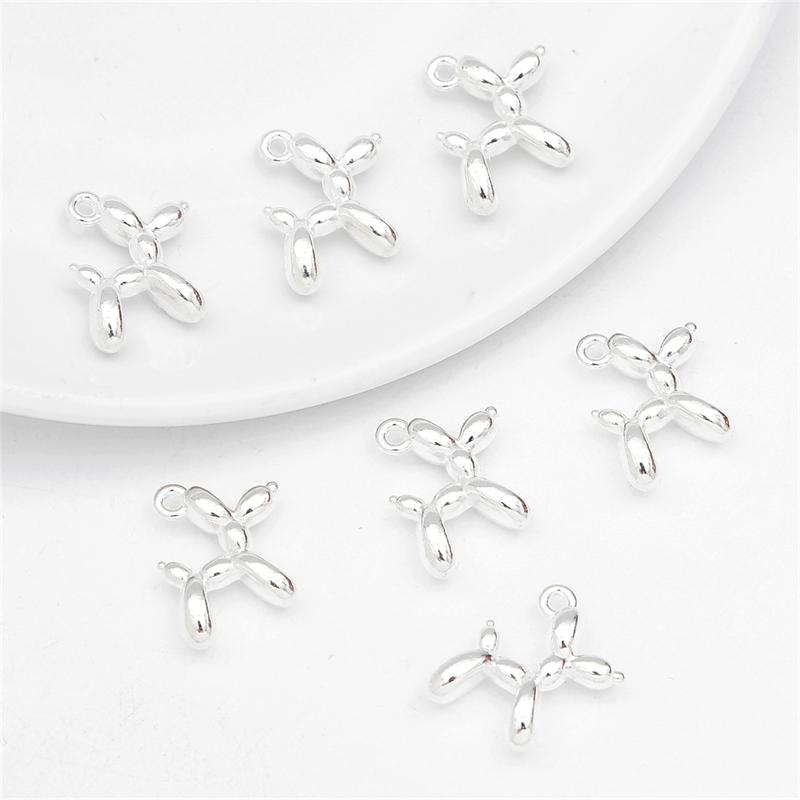 4-10Pcs Alloy Drop Oil Enamel Puppy Dog Charms Pendant Beads for DIY Jewelry Making