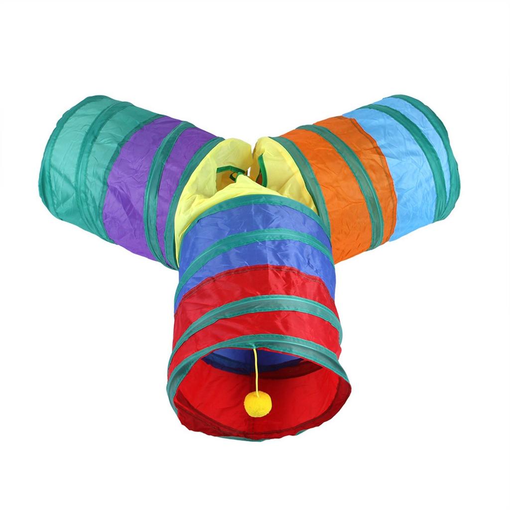 Pet Cat Tunnel Tube Cat Toys Collapsible For Indoor Cats, Tunnel Bored Cat Pet Toys Peek Hole Toy Ball Cat, Puppy, Rabbit