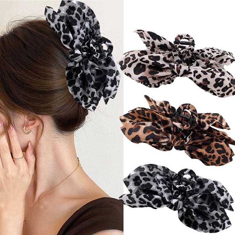 Retro Coffee Color Cashew Flower Claw Clip For Women Trend Large Bow Hair Claw Hairpins Back Of Head Shark Clip Hair Accessories