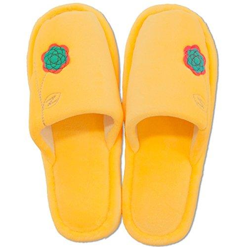 4-Piece Toilet Mat Set, Nordic Yellow, with Washing and Heated Lid, Slippers, and Paper Holder Cover, for Good Fortune, Oka Etoff Floral Design, Feng