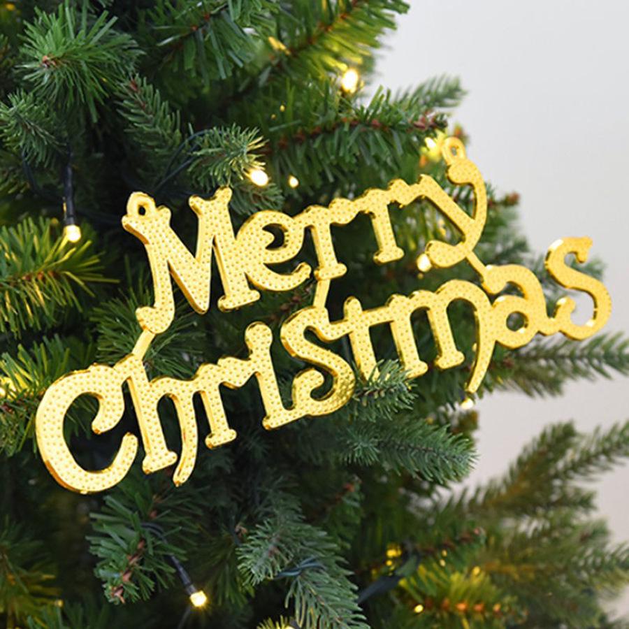 Christmas Tree Atmosphere Decoration: Merry Christmas Sign
