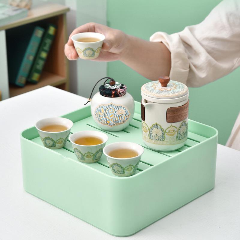 High-end Travel Tea Set, Portable Cup, Full Set of Storage Gift Box, Business Souvenir