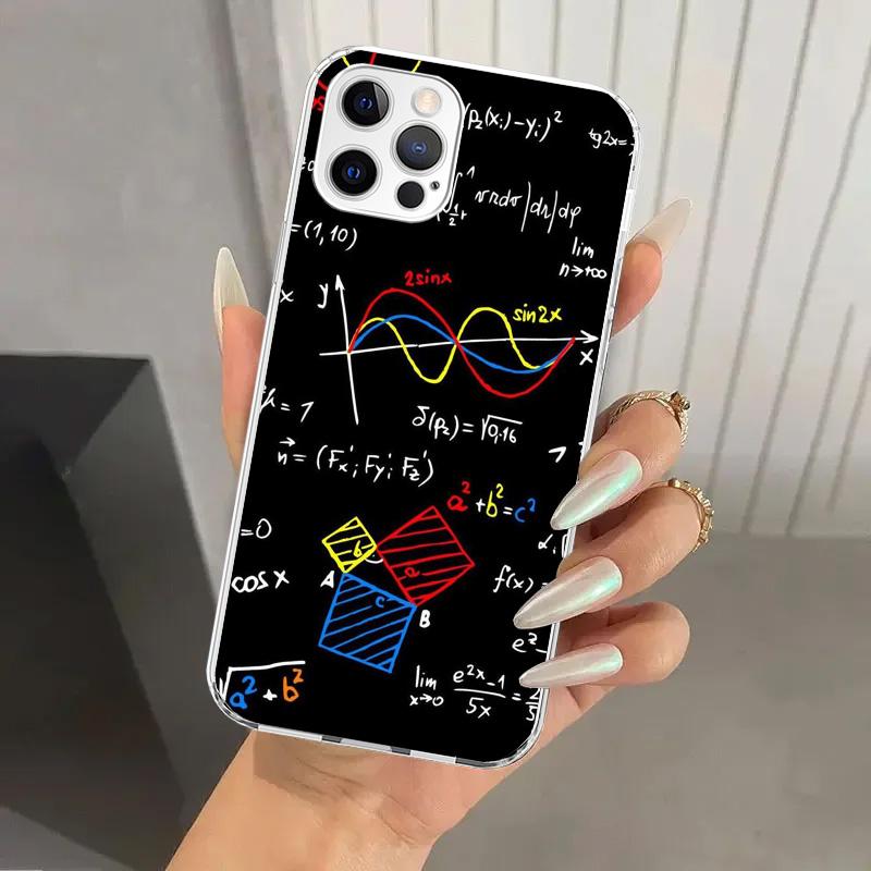 Physics Chemical Mathematics Phone Case for Iphone 17 Air 16 15 Plus 14 13 Mini 12 11 Pro Max 16E 7 8 SE 2020 Soft Funda Print S