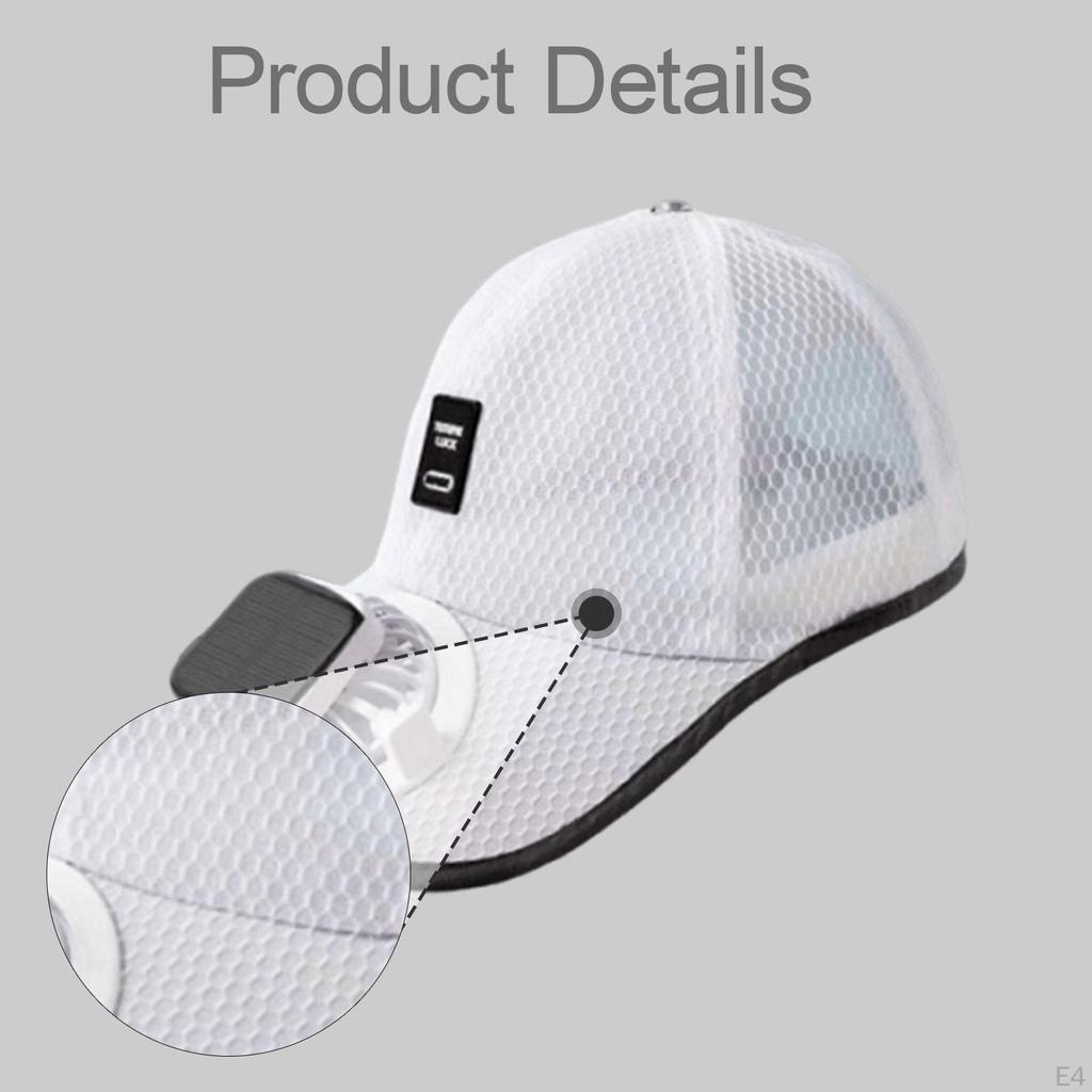 Solar Fan Baseball Cap Cooling for Travel Camping