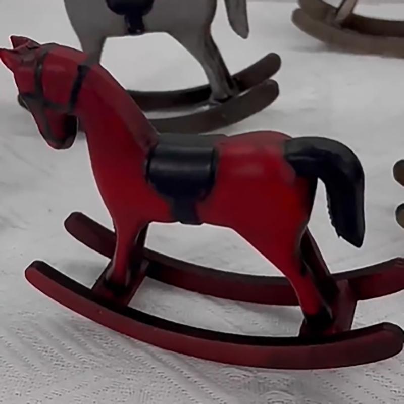 Ahşap El Sanatları Sallanan At Heykeli Denge Sanatı Figürinler Ev Dekoru Çocuk Oyuncakları Küçük At El Oyma Hediyeler Ofis Ev Dekoru