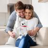 Soft Polar Bear Plush Toy, Cute Stuffed Animal Bear Plushie with Bow, Huggable Kids Cuddle Buddy, Travel Companion for Boys, Teens, Girls, Child Comfo