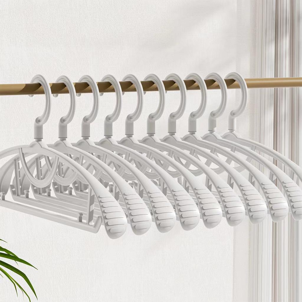 Wide Shoulder Non-slip Hanger Seamless Household Drying Rack Clothes Hanging Plastic Hangers Clothes Supports