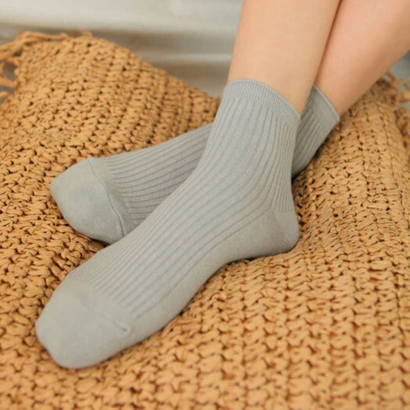 Bananasisters Mango Plain Cotton Socks (7 Colors)