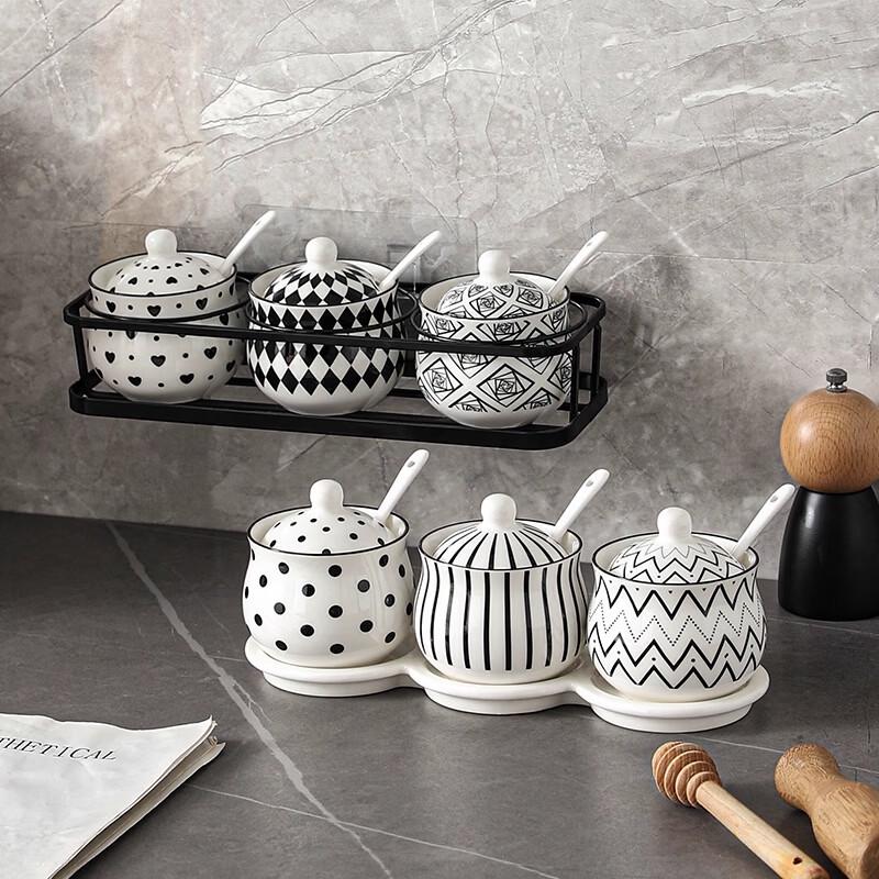 Ceramic Condiment Jar Set