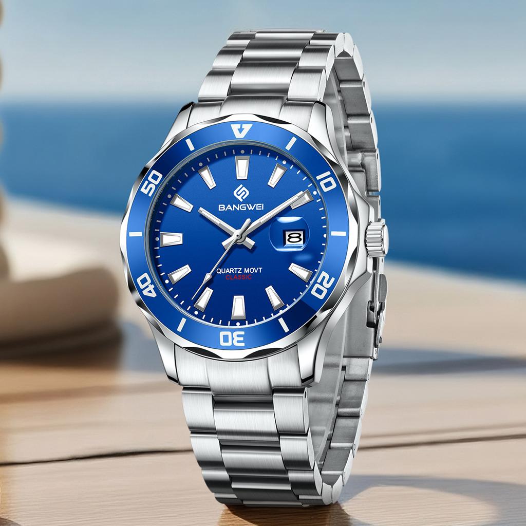 Neue Uhr Herren Luxusmarke Businessuhr Leuchtend Wasserdicht Herrenuhr Kalender Herren Quarz Armbanduhren Relogio Masculino