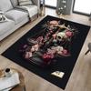 1PC Skull Flowers Extra Large Non Slip Floor Carpet, Office, Family, Bedroom Large Area Rug Indoor Rugs, Vibrant Colors
