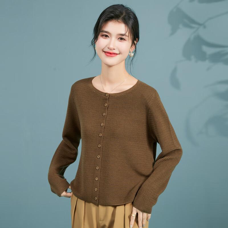Jinju Women's Ribbed Wool Blend Cardigan