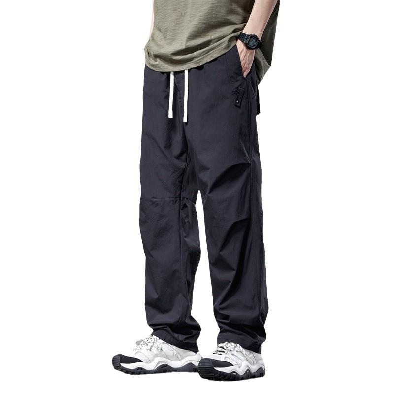 Paratrooper Pants Tooling Pants Trendy Men's Summer Thin American Trendy Brand Straight Casual Pants Men's Drawstring Sweatpants