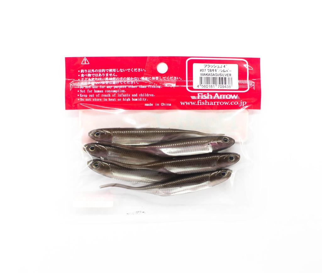 Fish Arrow Soft Lure Flash J 4 Zoll 6 Stück pro Packung # 07 (9438)