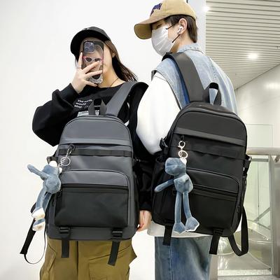 Fashion College Student Schoolbag Male Dark Locomotive Wind Backpack Tooling Wind Backpack