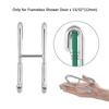 12*5*1.2cm Double S-shaped Hook 304 Stainless Steel Storage Hanger For Glass Door Type Shower Hook Kitchen/Bathroom Towel Rack