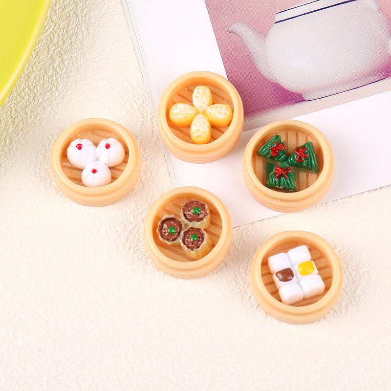 3D Xiaolongbao Zongzi DIY Resin Phone Case & Hair Clip Toy Ornament