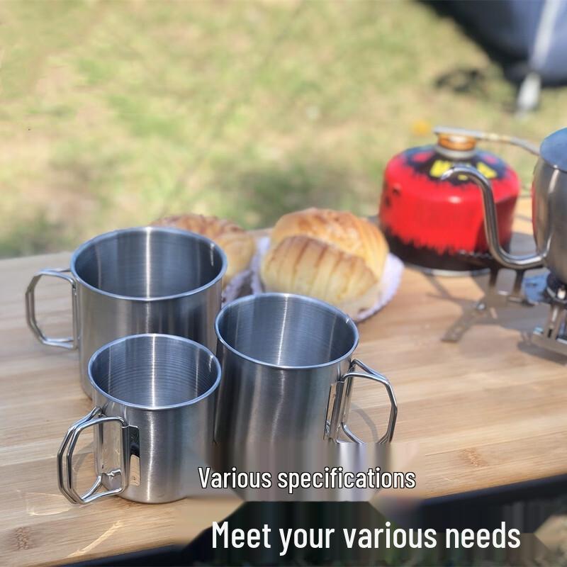 Outdoor Stainless Steel Camping Mug Set 700ml