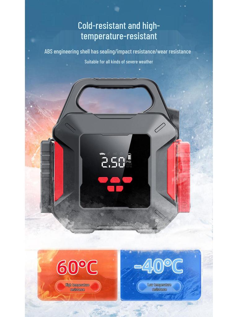 High-Capacity Car Emergency Jump Starter & Inflator