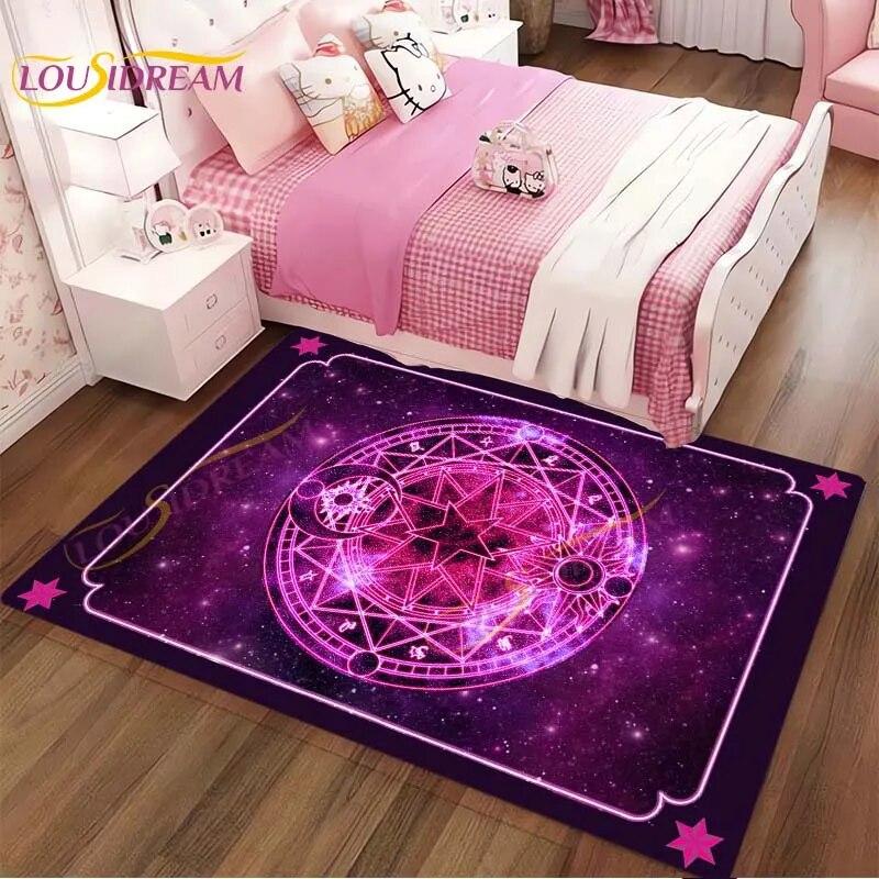 

3D Magic Sakura Princess Rug Cardcaptor Sakura Magic Carpet для вітальні Спальні Великий килим Дитяча кімната Декор килимів 40cm x 60cm