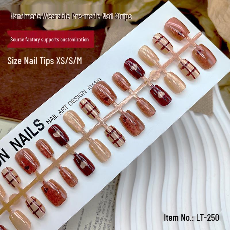 Maillard Cat Eye Glitter Nail Art Patches - Advanced Whitening Gold Finish, Handmade & Wearable