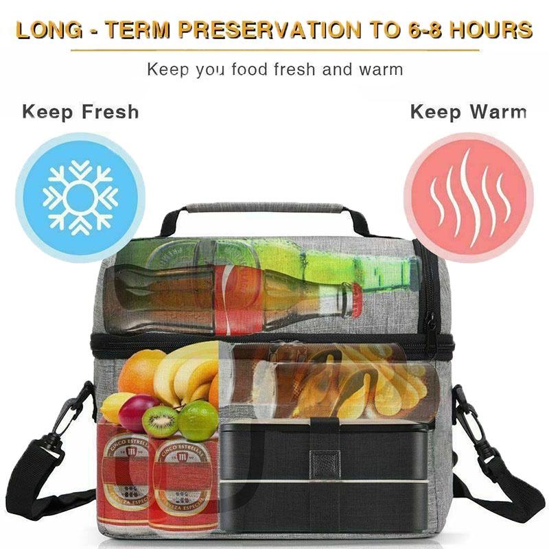 Bag Lunch Insulated For Men Women Kids Thermos Cooler Adults Tote Food Box Lunch