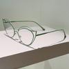 Hollowed Rim Cat Eye Glasses Women Stylish Blue Light Blocking Eyewear Trendy Luxury Brand Design Decor Optical Frames